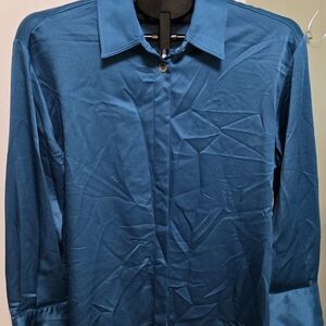 Zara Women's Blue/Teal Blouse